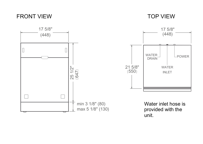 45 cm Built-in Panel Ready Dishwasher | Bertazzoni